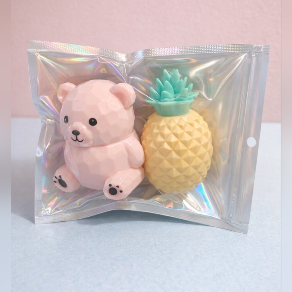 Berry Sweet Friends Lip Balm Duo Bear Pineapple EOS Style Cute Gift